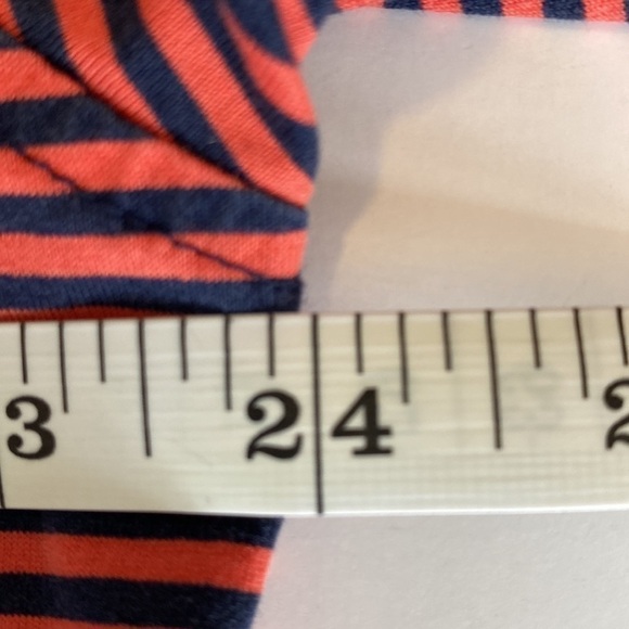 Peter Millar, men’s short sleeve shirt, size large rust colored navy stripes - Picture 5 of 9